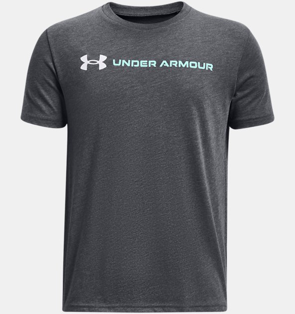 Under Armour Boys' UA Logo Wordmark Short Sleeve